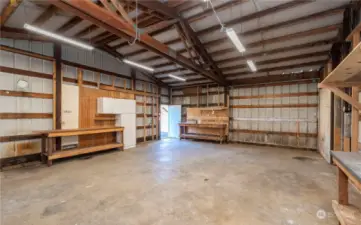 24X48 Three bay shop with plenty of storage room and tons of workspace