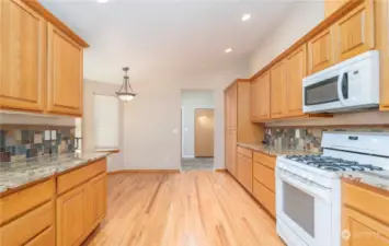 Kitchen with eating nook. Just right for those times when you just want to enjoy the view