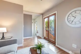 Den again, note the French Doors