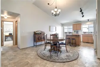 Large open kitchen and dining