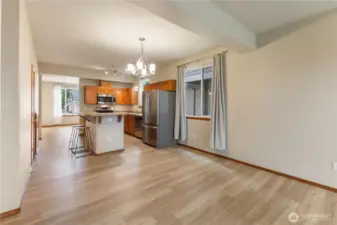 Dining area and kitchen