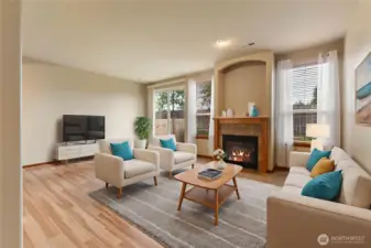 Virtual Staging of Family room