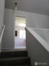 upstairs