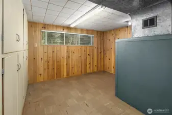 Furnace Room with Storage