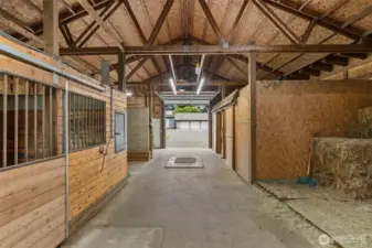 Stalls and Hay Storage.