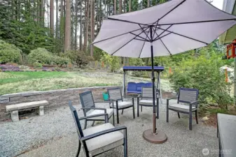 Large patio offers a nice area for an abundance of guest seating!