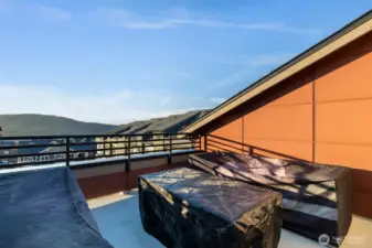 Roof top deck with west facing views.
