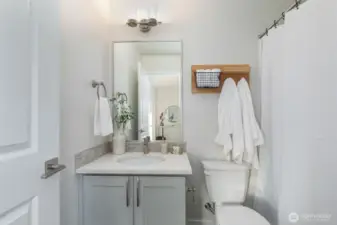 Lower level full bathroom.