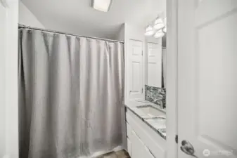 Full bath with storage
