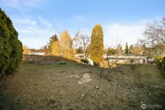 Back of property looking towards home. Terraced garden space