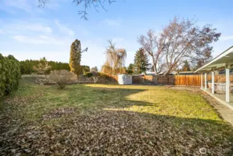 Fully fenced front and back. This property is serviced by irrigation