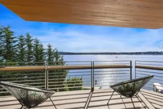 Covered view balcony off of primary suite