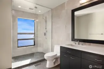 3/4 bath on lower level