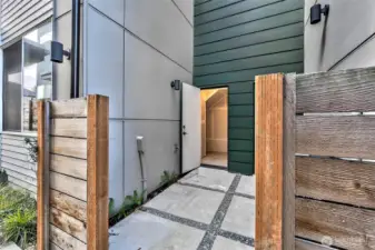 A rare, dedicated storage unit adjacent to the home provides space for bikes, outdoor gear, and seasonal décor.