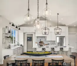 Tons of storage and large pantry/wet bar.