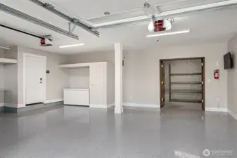 2 car garage with shop space.