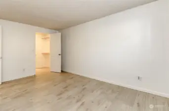 Primary bedroom looking at closet-bathroom