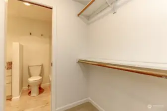 Primary Walk In Closet with Adjoined Bath