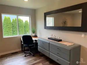 Master bedroom has plenty of room to work from home