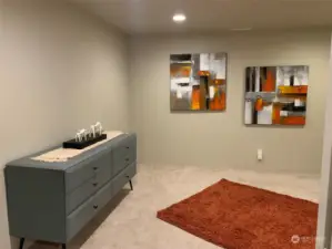 Basement apt living/bedroom