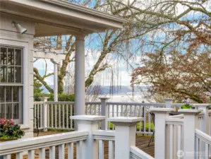 Enjoy sitting on the large porch on the front and side of the house. Tranquil setting in all seasons.