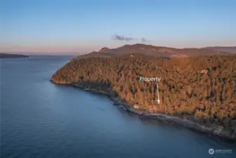 Turtlehead and Turtleback Mt in the distance from this very low density area of Orcas Island...just north of Spring Point on the southwest side. Property faces west.