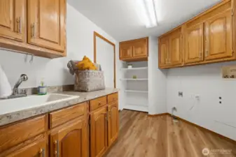 Laundry room ready for your favorite washer/dryer set!