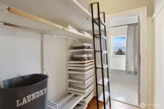 Bunk bed or storage area.