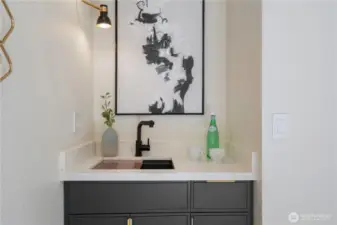 Wet bar in the family room.