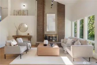 ~22 foot vaulted ceilings.