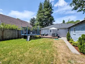 Fully fenced with patio
