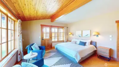 Main house primary bedroom w/ separate entrance