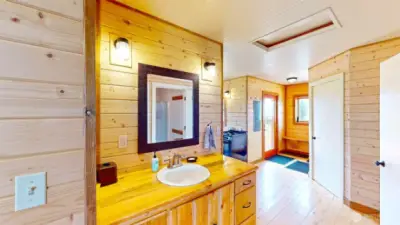 guest cabin bathroom sink