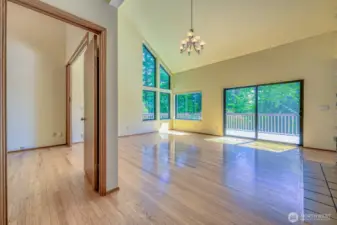 Living area w/bedroom on eft