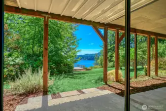 Outside of lower living area
