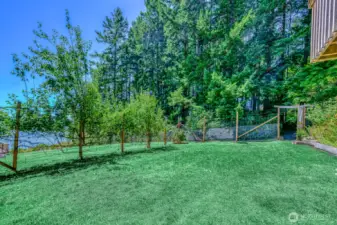 Fenced in garden area