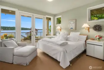 Primary is a Sanctuary with walk in closet & additional ample closet spaces.