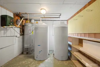 Water tanks in basement