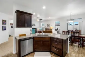 And the kitchen is big enough to bring several helpers in to prep without bumping into each other.