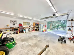Insulated and over 1200sqft, store your outdoor vehicles, mower, boat and still have room for a shop.