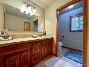 A ¾ bath located just off the Great Room is close to the loft and office space.