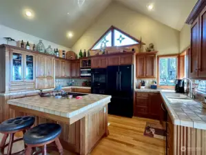 Enjoy preparing meals in this kitchen with a view.