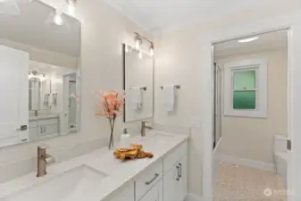 Second fully remodeled bathroom with heated floors