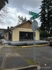 Stop at the coffee shop, opening soon, on the way to the light rail station