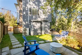 Back yard with view of Chambers Creek