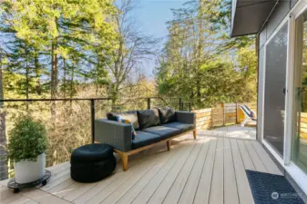 Back yard with view of Chambers Creek