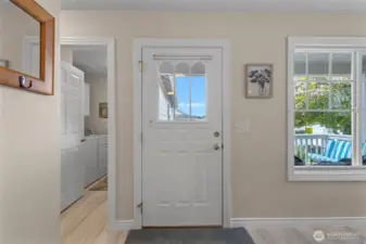 Entry - light and beautiful with fresh pain throughout, even the doors and trim!