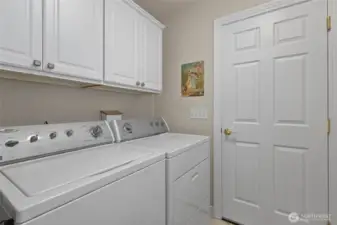 Utility room, which leads to the garage