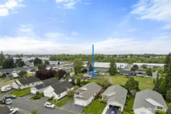 Arial view of home