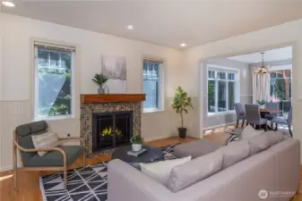 Living room offers propane fireplace
